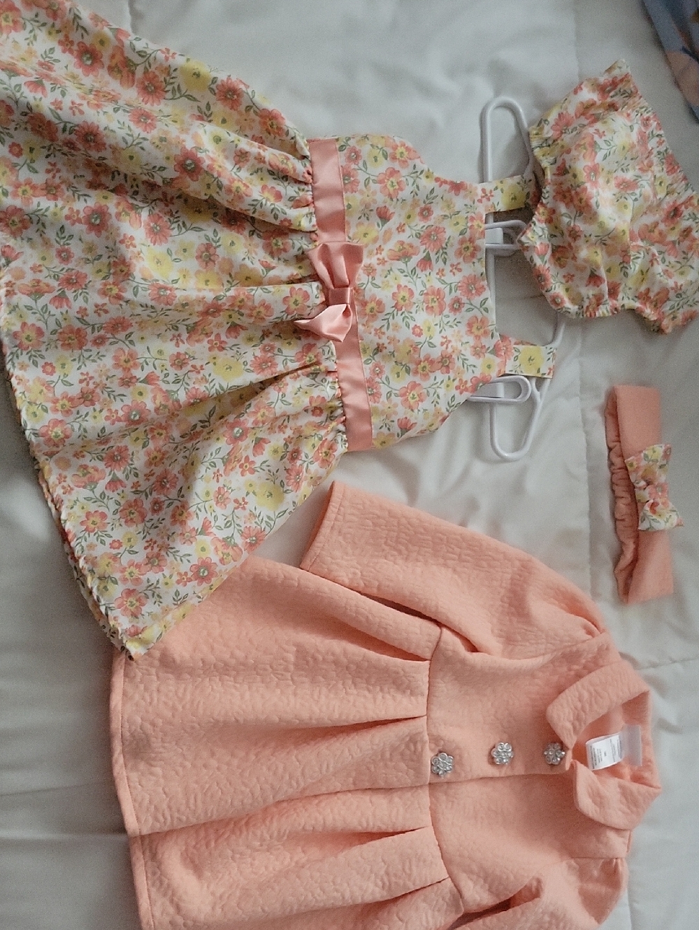 Little Lass Peach Pink Quilted Baby Jacket
